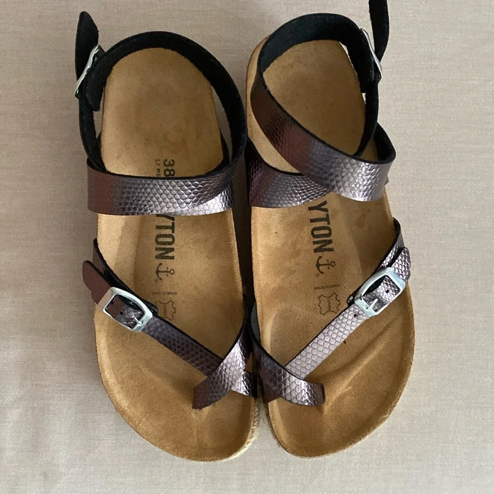 Bayton Women's Espadrille Sandal Wrap Black 38 EU L7 M 5 like new condition
